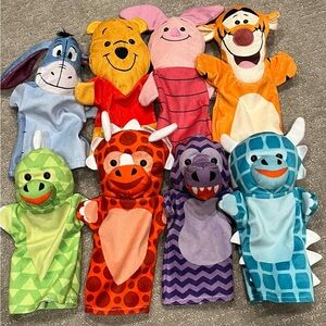 Melissa and Doug Winnie the Pooh and Dinosaurs puppet set